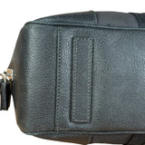 Prada Vintage Black Canvas Leather Trim Bowler Shoulder Bag