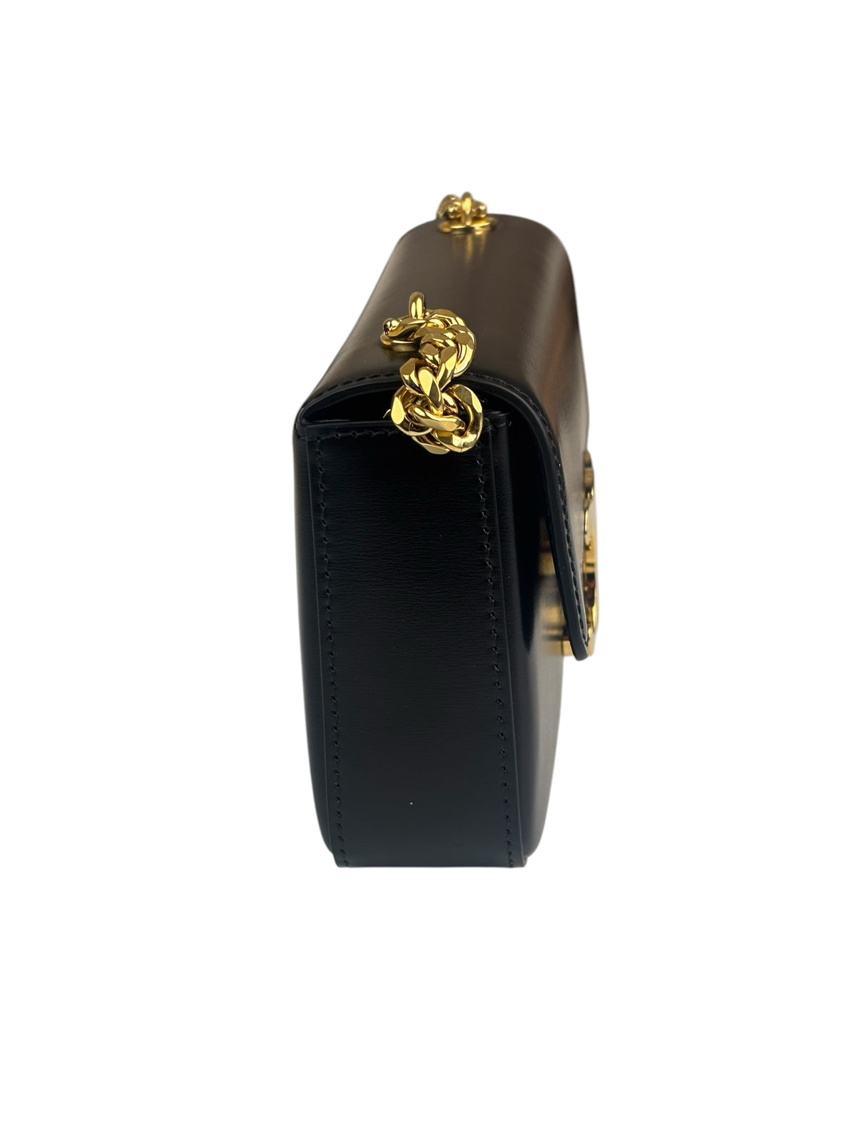 Celine Black Calfskin Claude Flap Chain Bag