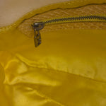 Fendi Vintage Denim x Snakeskin Baguette Yellow