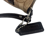 Coach Brown Leather Trim Signature Peyton File Crossbody