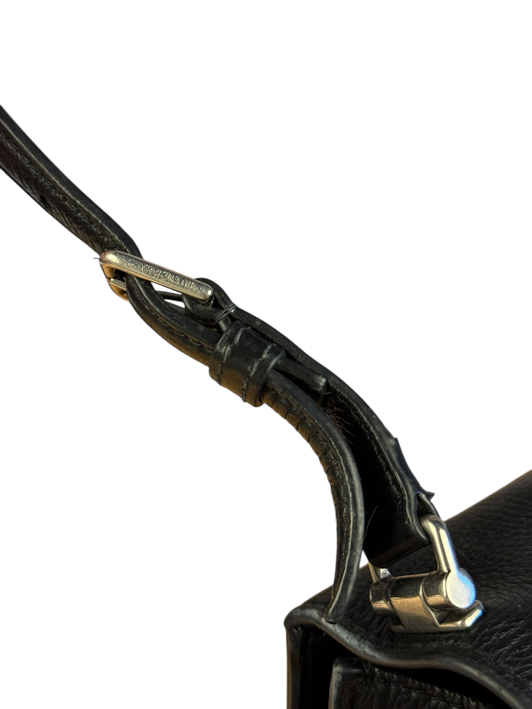 Balenciaga Crush Sling Shoulder Bag Black Leather