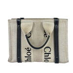 Chloe Grey/Black Leather Trim Tote