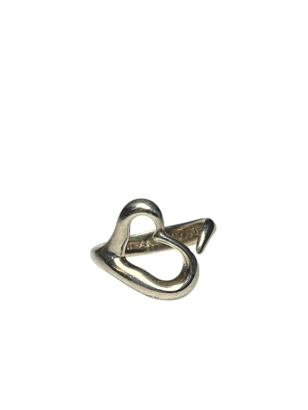 Tiffany & Co. Elsa Peretti Open Heart Silver Ring