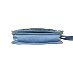 Prada Nylon Blue Studded Crossbody Bag