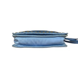Prada Nylon Blue Studded Crossbody Bag