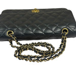 Chanel Black Quilted Caviar Double Flap Bag 2012