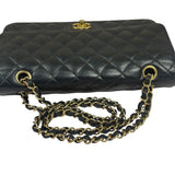 Chanel Black Quilted Caviar Double Flap Bag 2012