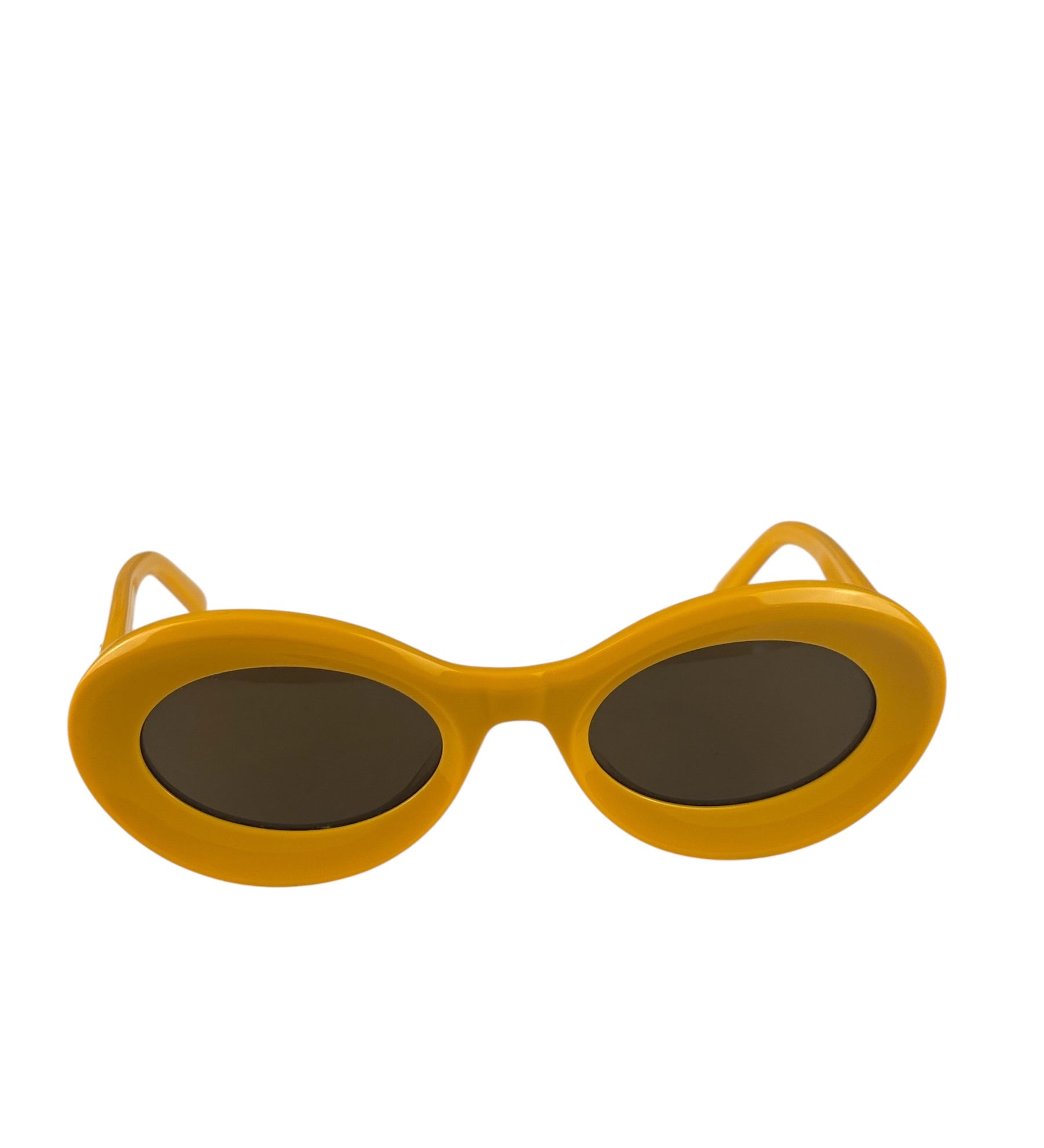 Loewe Glossy Yellow Paula's Ibiza Oval Sunglasses LW40110U