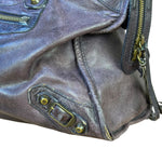 Balenciaga Vintage Purple Classic Motorcycle City Bag