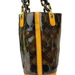 Louis Vuitton Black Vinyl/Leather Trim Cabas Ambre Tote PM