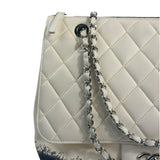 Chanel White Quilted Leather Blizzard Zip Flap-Shoulder Bag 2010
