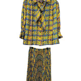 Christian Dior Multi-Colored Geometric-Patterned Two-Piece Set