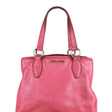 Miu Miu Pink Leather 2Way Tote Bag