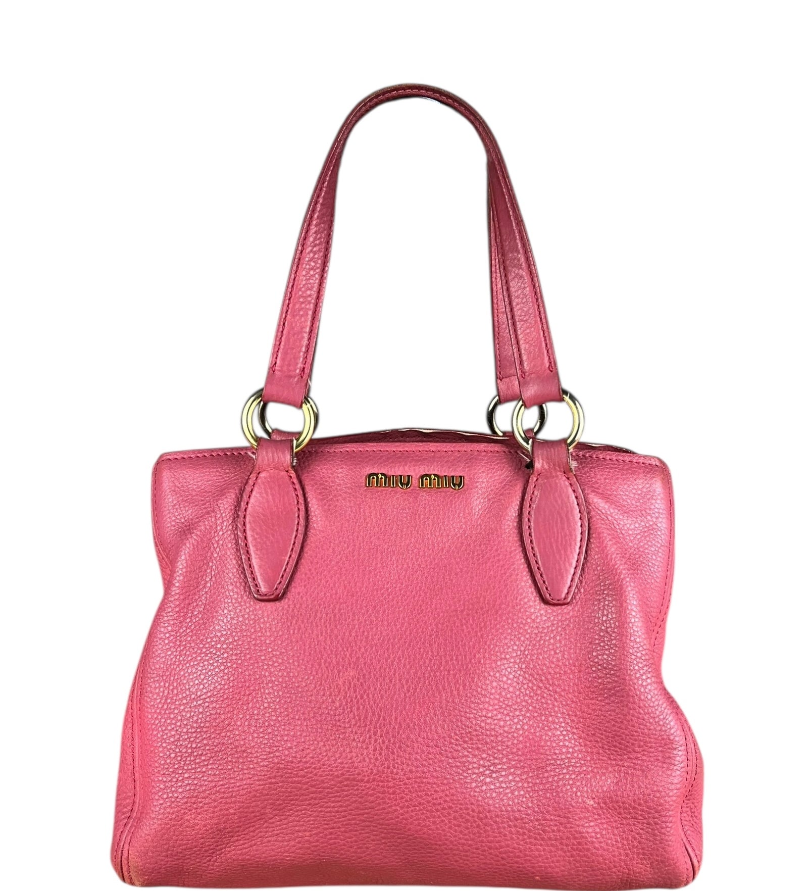 Miu Miu Pink Leather 2Way Tote Bag