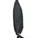 Gucci Black Pebbled Leather Half Moon Hobo Bag