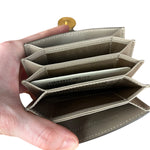 Fendi F Grey Leather Card Case