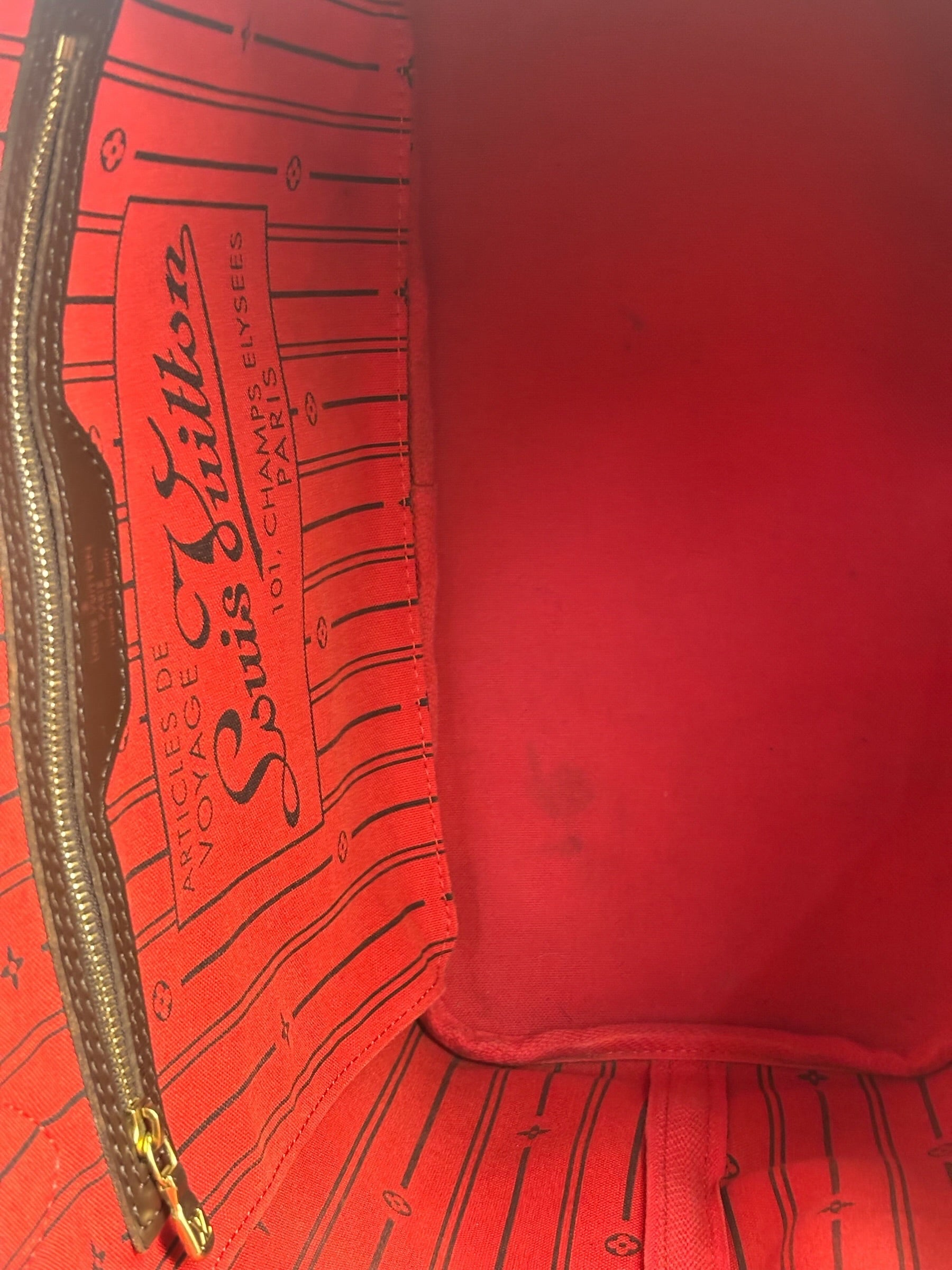 Louis Vuitton Damier Ebene Monogram Neverfull MM