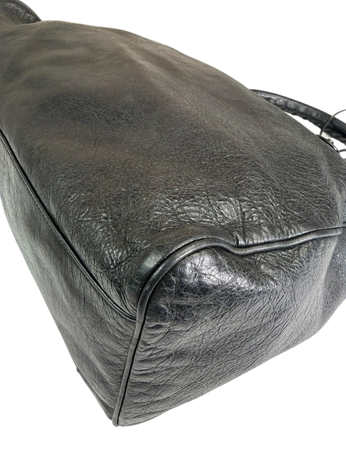 Blanciaga Black Lambskin Velo Moto Handbag