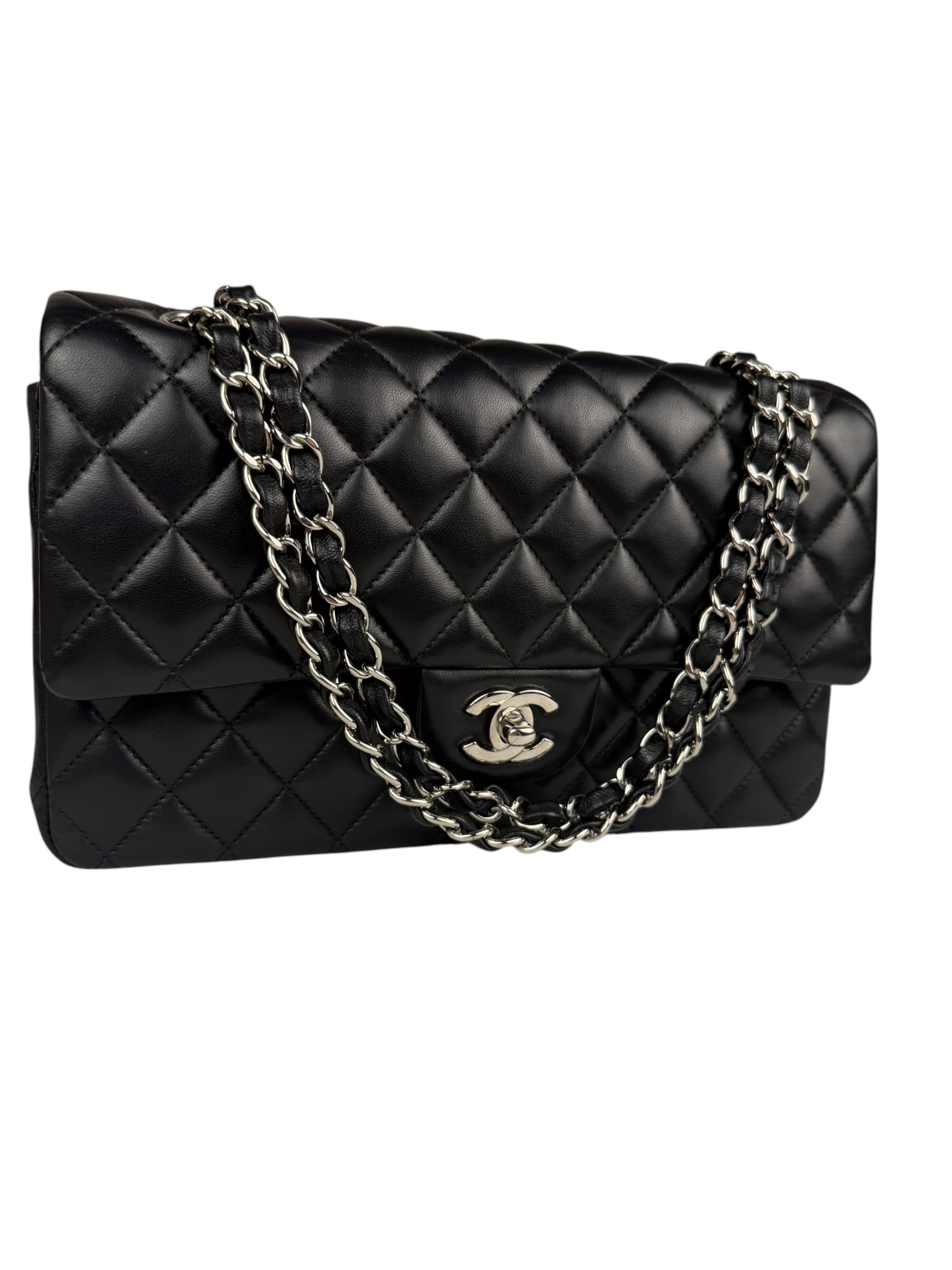Chanel Black Quilted Leather Classic Medium Double Flap Bag 2017