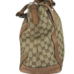 Gucci Beige/Brown Leather GG Satchel Two-Way Bag