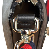Gucci Grey/Black Leather Trim GG Supreme Canvas Crossbody Bag