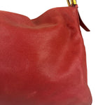 Fendi Red Leather Mamma Baguette Shoulder Bag