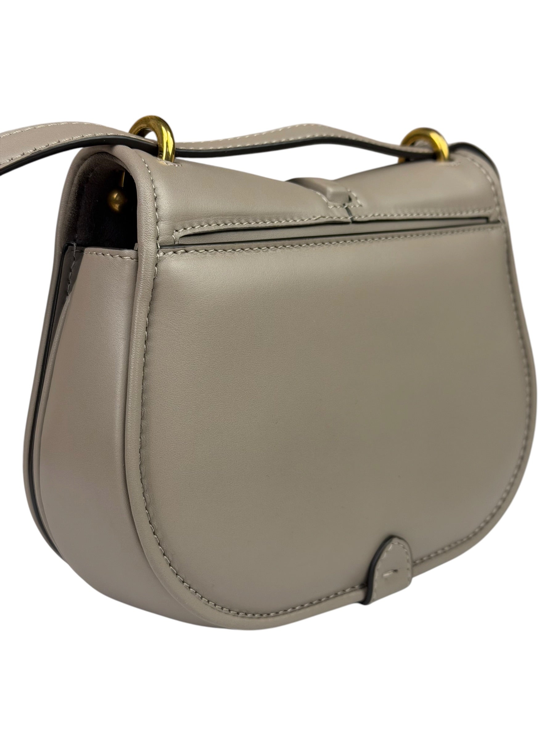 Fendi Dove Gray Leather C'mon Crossbody Bag