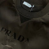 Prada Black Nylon Logo Pullover