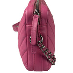 Chanel Pink Chevron Leather Promenade Chain Shoulder Bag 2018