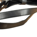 Gucci Vintage Leather Trim GG Canvas Jackie Piston Hobo Bag