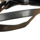 Gucci Vintage Leather Trim GG Canvas Jackie Piston Hobo Bag