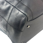 Chanel Navy Chocolate Bar Square Quilt LAX Bowler Bag 2004