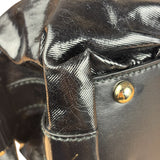 Gucci Black Patent Vintage Dialux Pop Bamboo 2Way Handbag