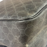 Gucci Grey/Black Leather GG Supreme Messenger Bag