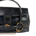 Gucci Vintage Black Horsebit Flap Bag