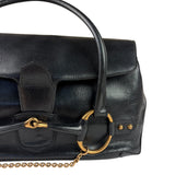 Gucci Vintage Black Horsebit Flap Bag