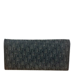 Christian Dior Vintage Black Canvas Trotter Long Wallet