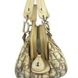 Christian Dior Vintage Monogram Flower Frame Satchel Hand Bag