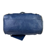 Balenciaga Navy Leather Moto Work Two-Way Bag