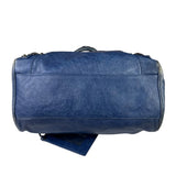 Balenciaga Navy Leather Moto Work Two-Way Bag