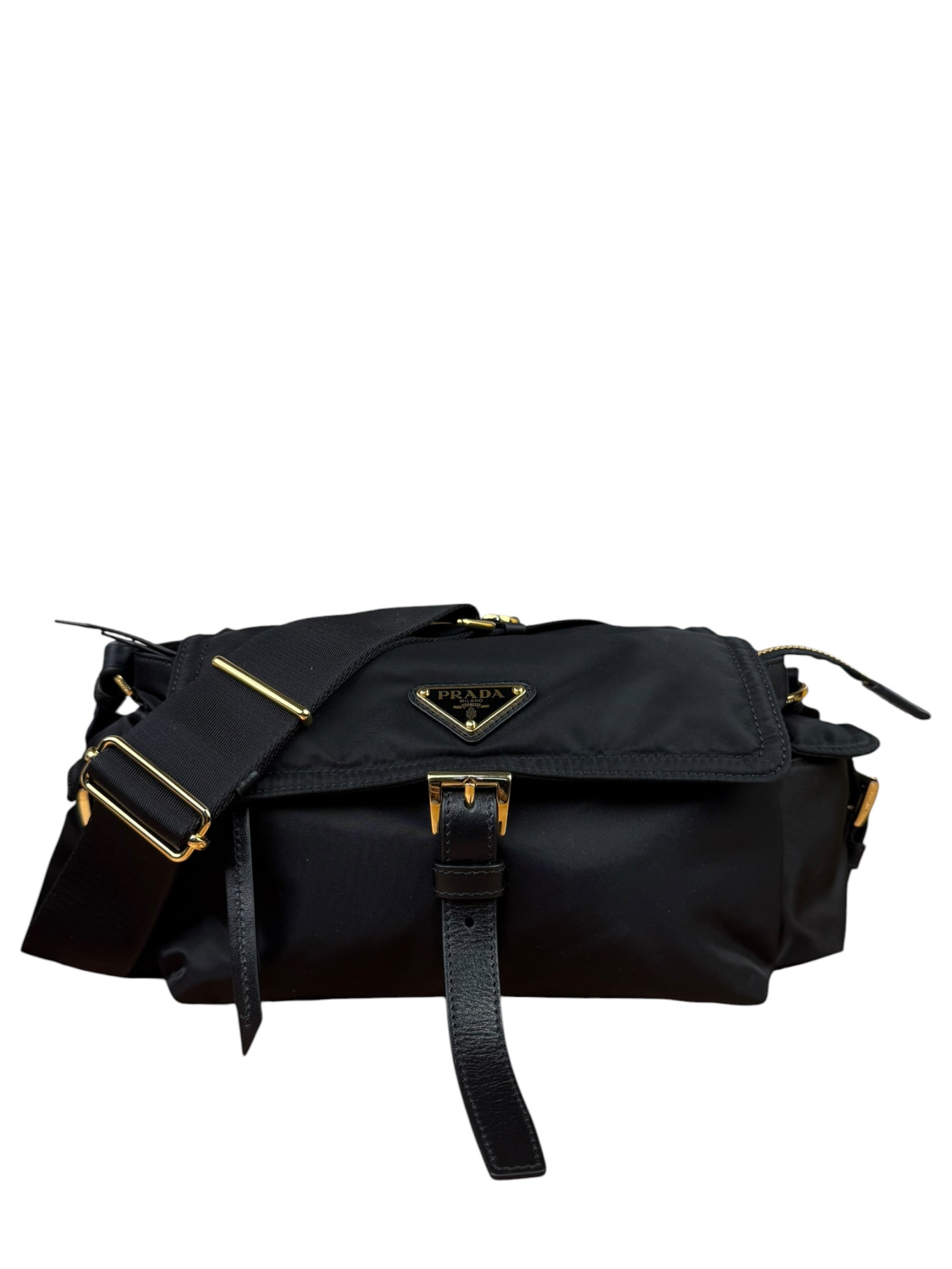 Prada Black Explore Re-Nylon Medium Shoulder Bag