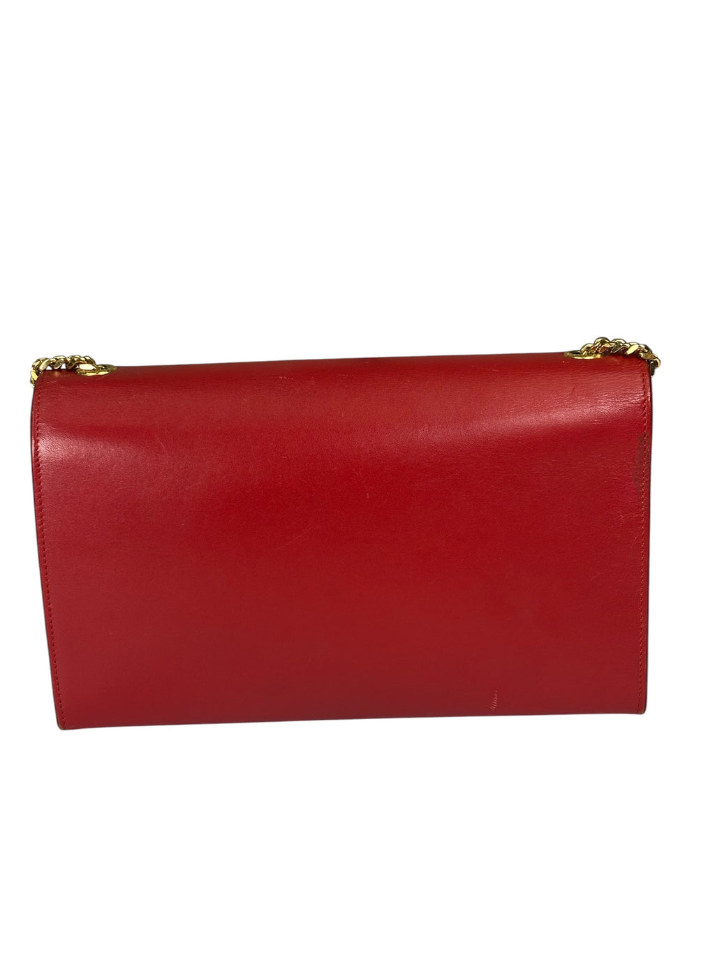 Yves Saint Laurent Red Leather Medium Kate Shoulder Bag