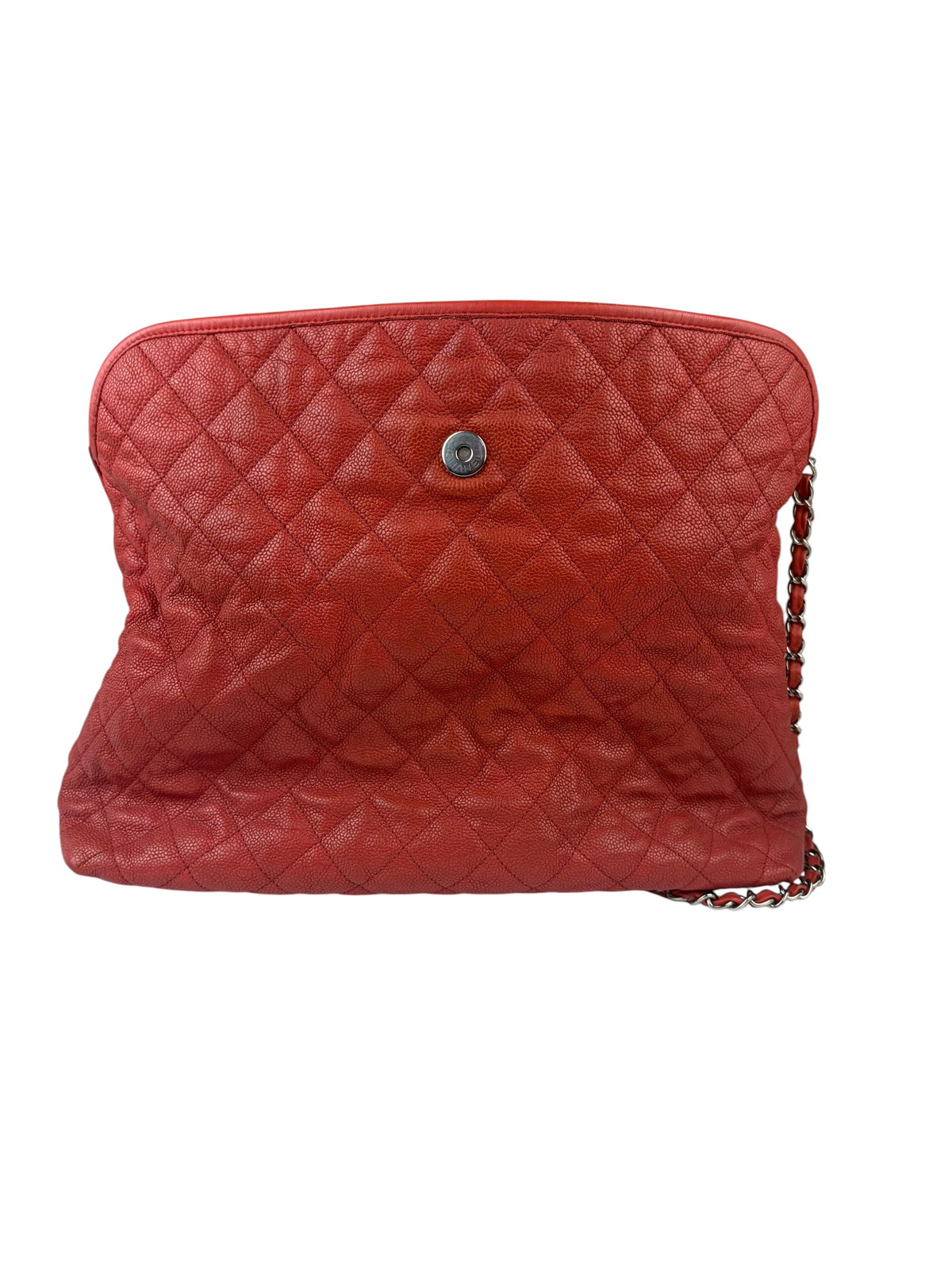 Chanel Red Caviar Quilted Leather French Riviera Hobo Bag 2011