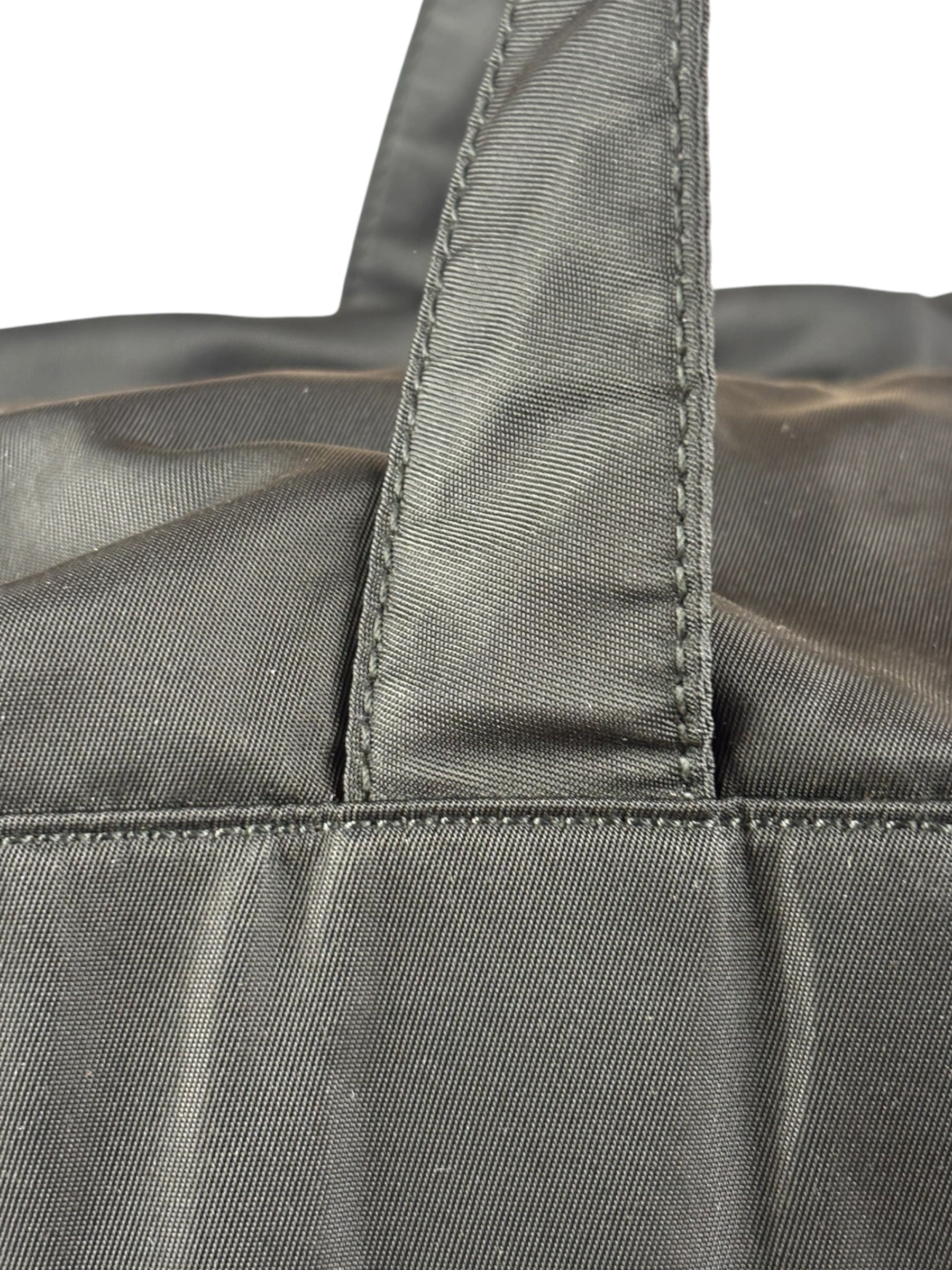 Prada Vintage Black Tessuto Nylon Travel Bag