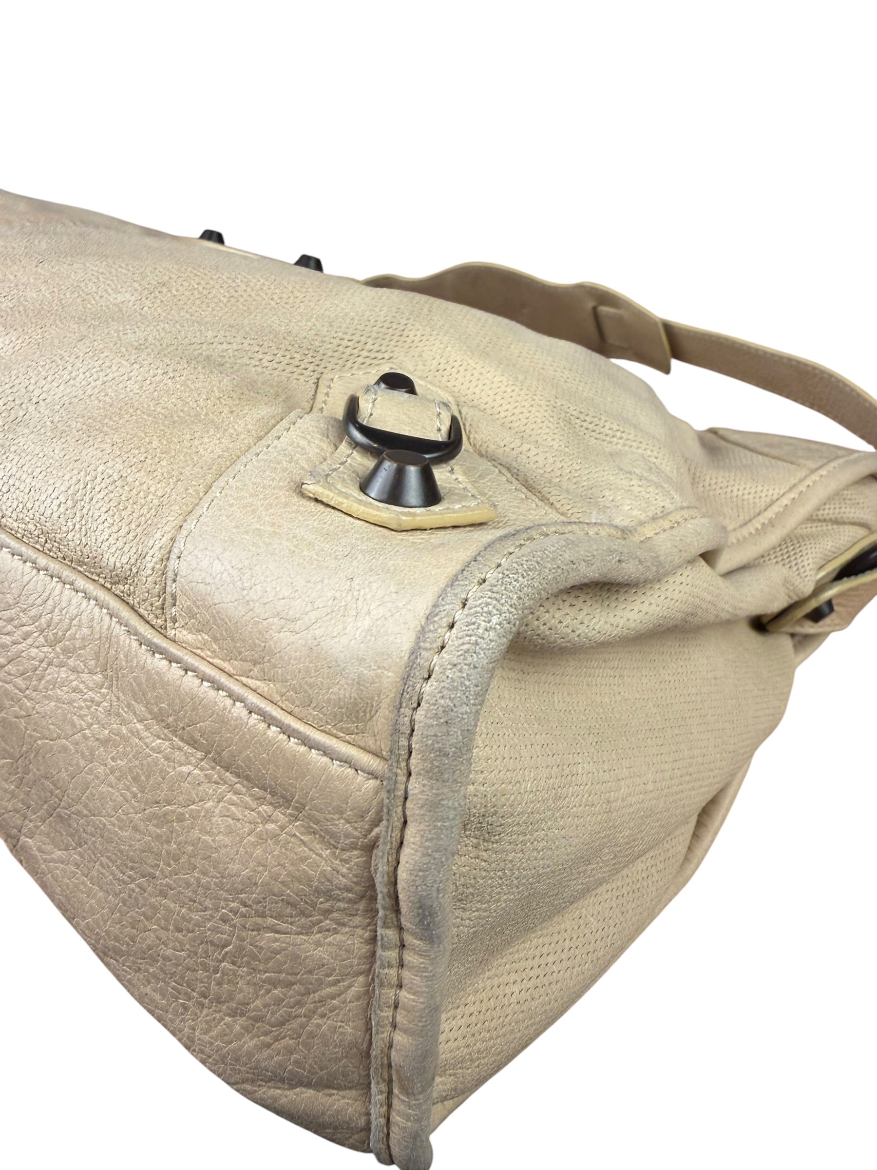Balenciaga Cream Leather Le City Bag