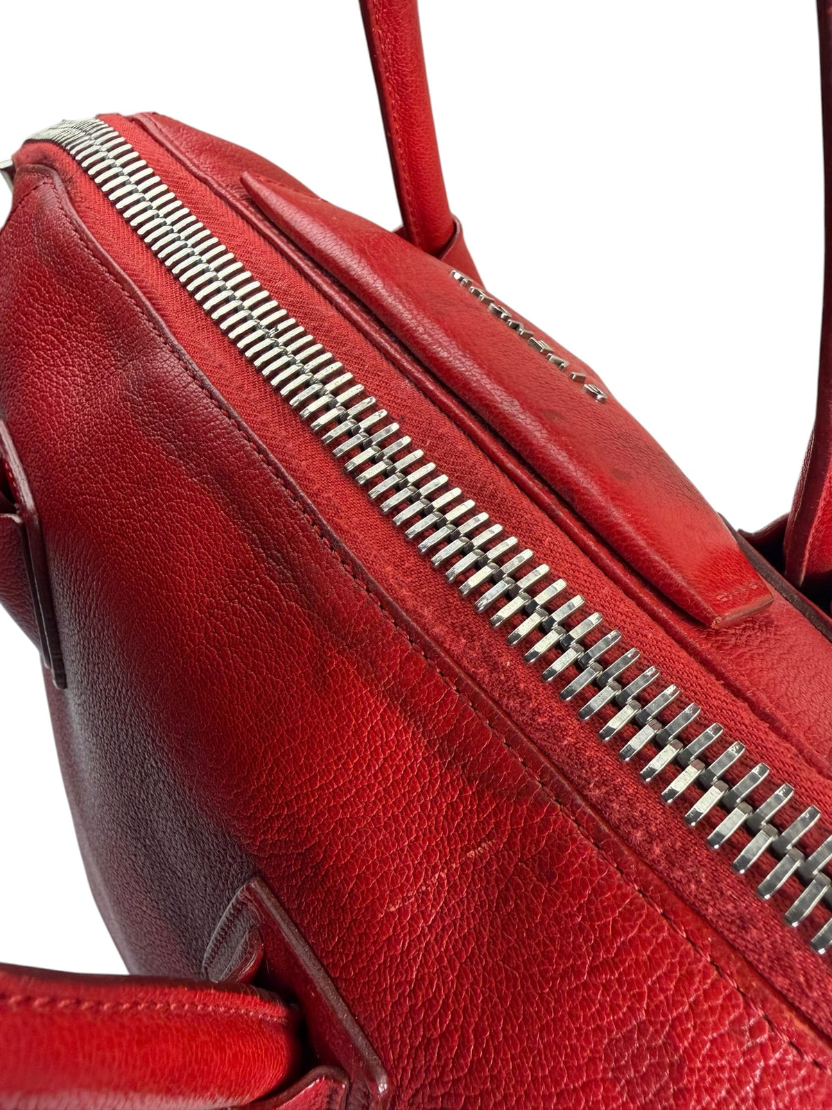 Givenchy Red Glazed Leather Medium Antigona Two-Way Bag