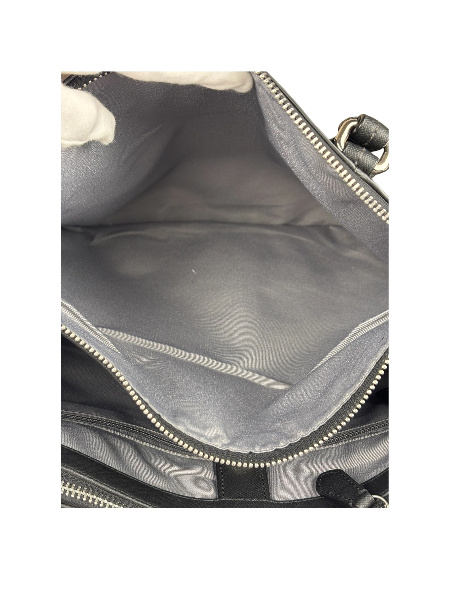 Coach Vintage Black Peyton Leather Jordan Double Zip Shoulder Bag