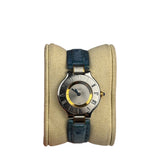 Cartier Must De 21 Blue Ostrich Strap