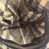 Burberry Black Ruched Leather Curzon Satchel Crossbody Bag