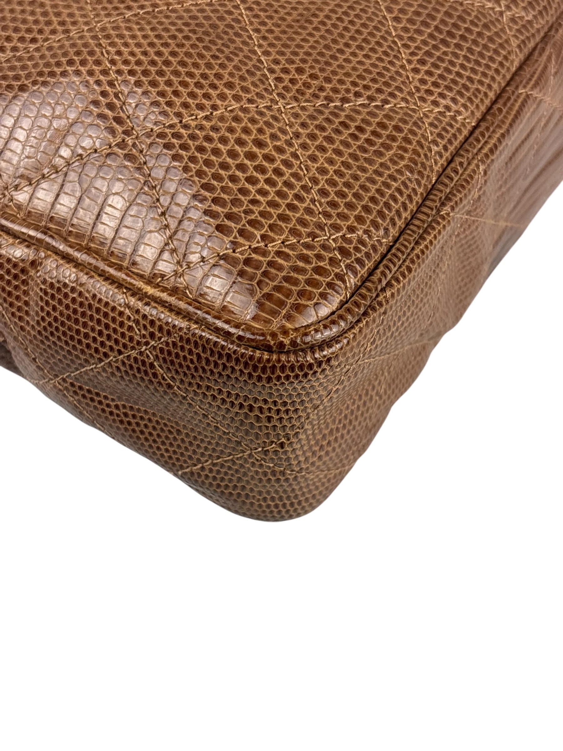 Chanel Vintage Leather Lizard Tassel Camera Case - 1987
